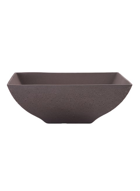 Square Sandstone Pot Brown 13.5cm
