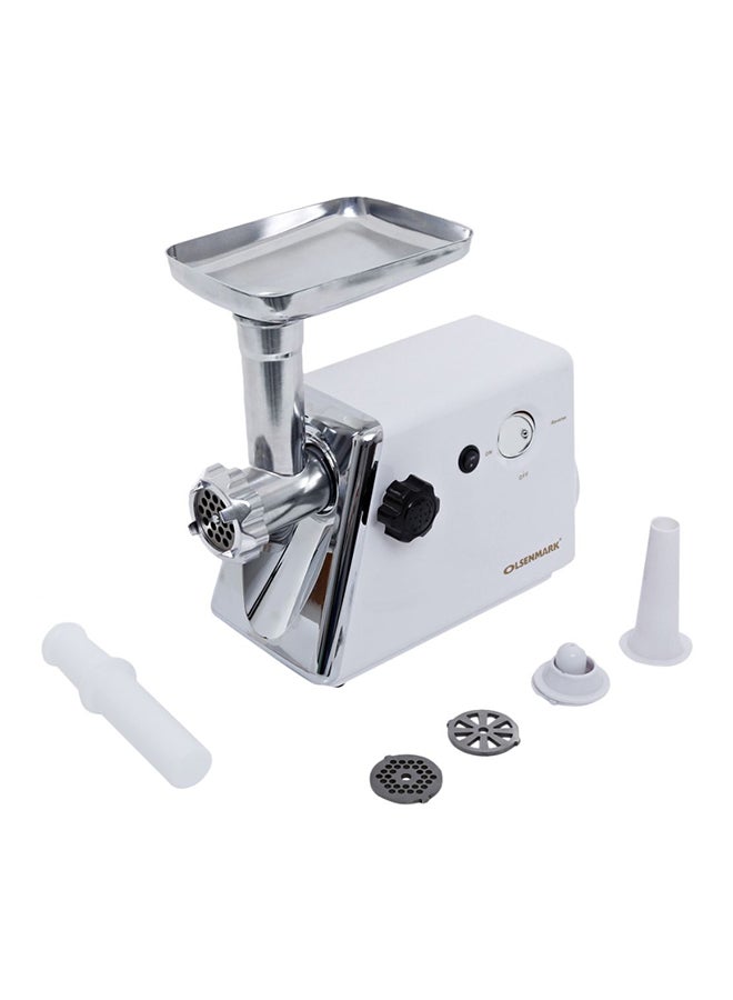 Olsenmark Portable Meat Grinder 800 W OMMG2110 White/Silver  - Image 1