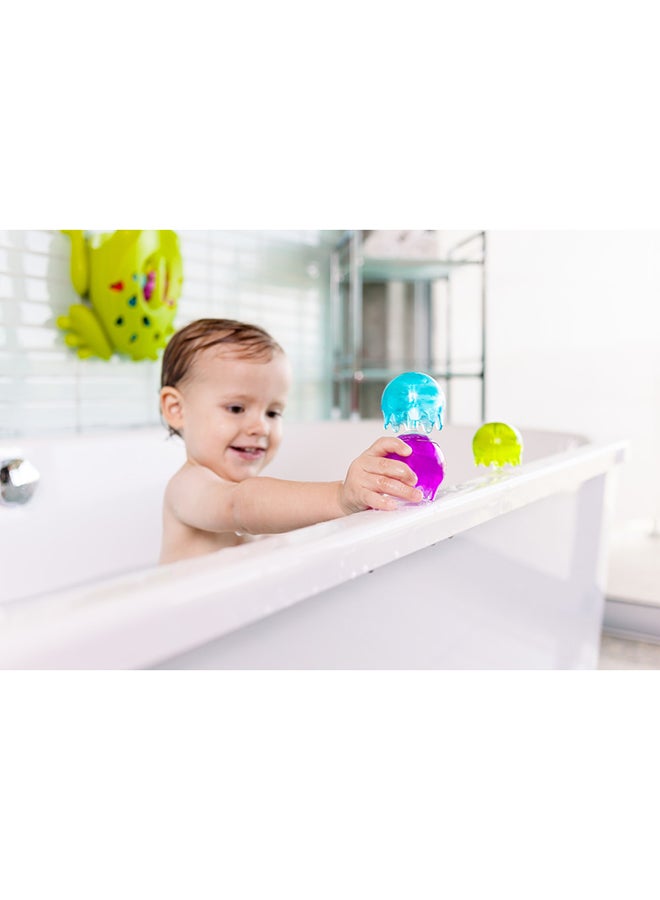 بون طقم ألعاب الاستحمام مع كوب شفط للتثبيت على الحائط بتصميم حلوى الجيلي من 9 قطع - Image 5