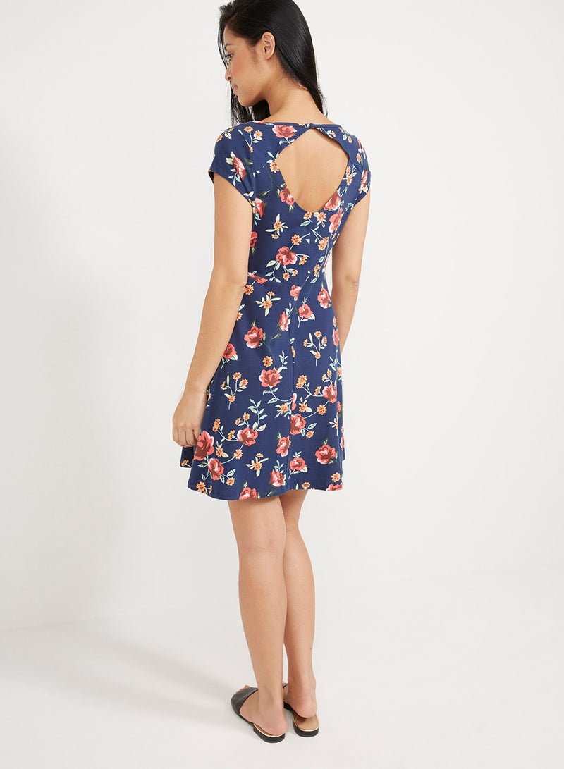 Printed Dress Floral - v1509356471/N12151509A_M2