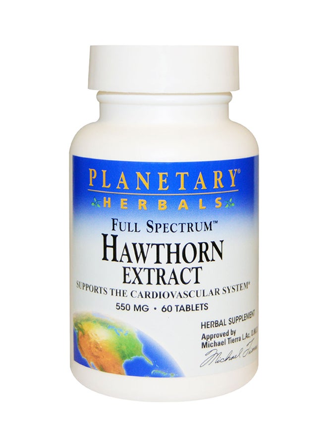 PLANETARY HERBALS Full Spectrum Hawthorn Extract 60 Tablets 