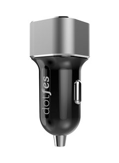 dotfes Dual Ports Metal Car Charger Grey  - Image 3