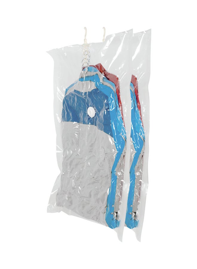 AirZip Airzip Vacuum Bag Hanger, Space Saver Bag for Clothing, Suits and Jackets, Storage Sealer Closet Travel Organizers, Clear, Set of 2 Different Sizes 105 x 70 cm + 145 x 70 cm- 25507 Red/Black 105 x 70cm  - Image 2