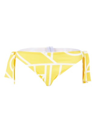 Abstract Print Tie Side Bikini Bottoms Yellow - v1509458190/N11592330A_1