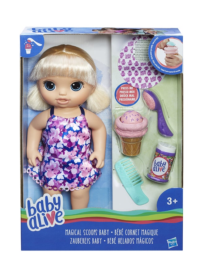 Baby Alive Magical Scoops Baby Blonde Hair Doll - Image 1