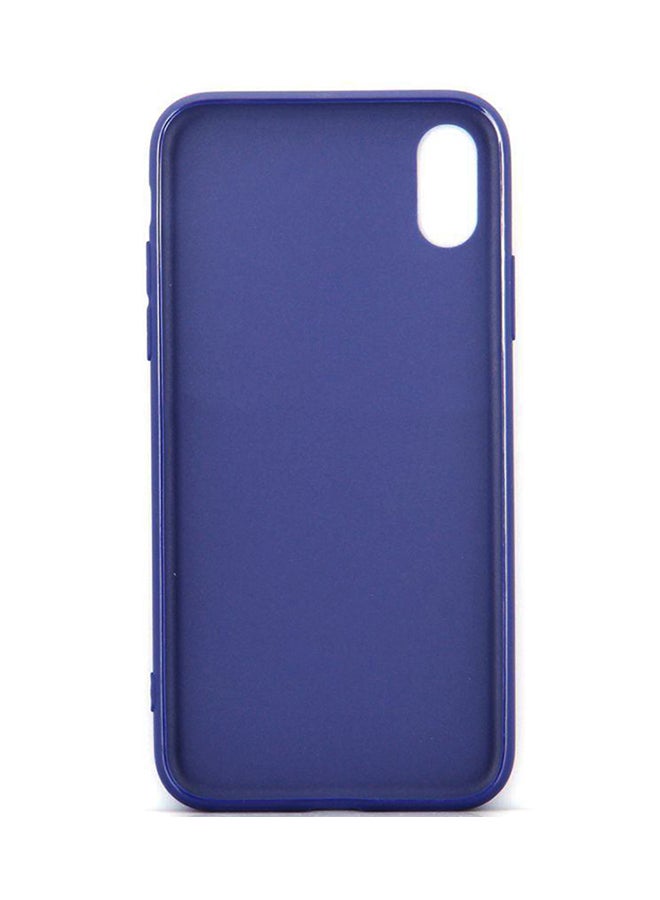 إينيكس جراب خلفي من السيليكون لهاتف آيفون X من آبل أزرق - Image 2