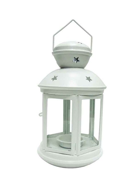 Ramadan Lantern Candle Holder White 21x12cm