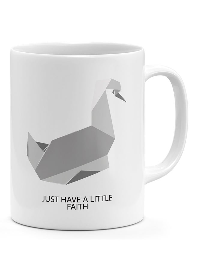 LOUD UNIVERSE Just A Little Faith - Coffee Mug White