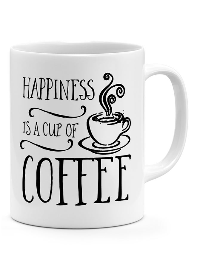 LOUD UNIVERSE Happiness Is A Cup Of Coffee - Coffee Mug White 