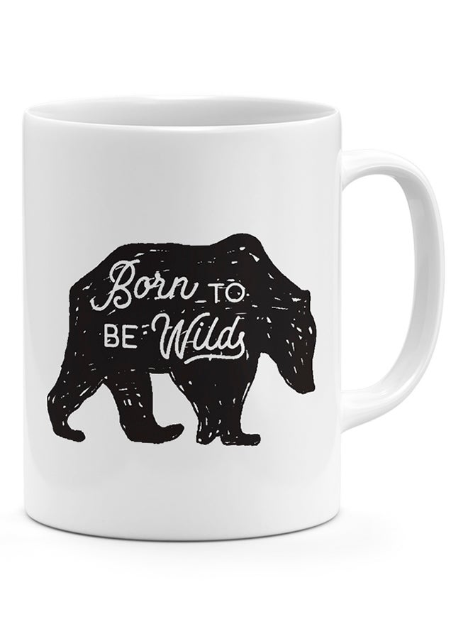 LOUD UNIVERSE Born To Be Wild Bear - Coffee Mug White 