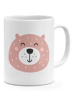 LOUD UNIVERSE Cute Cartoonist Teddy Bear Face Coffee Mug White 