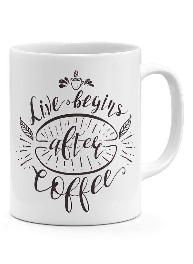 LOUD UNIVERSE Live Begins After Coffee - Coffee Mug White