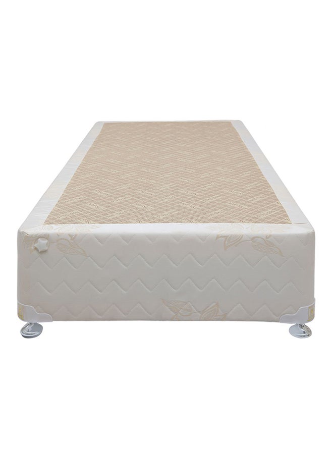 Danford - Relaxing Devan Bed With Spring Mattress Off White 90_x_190 cm, 90x190centimeter - Image 1