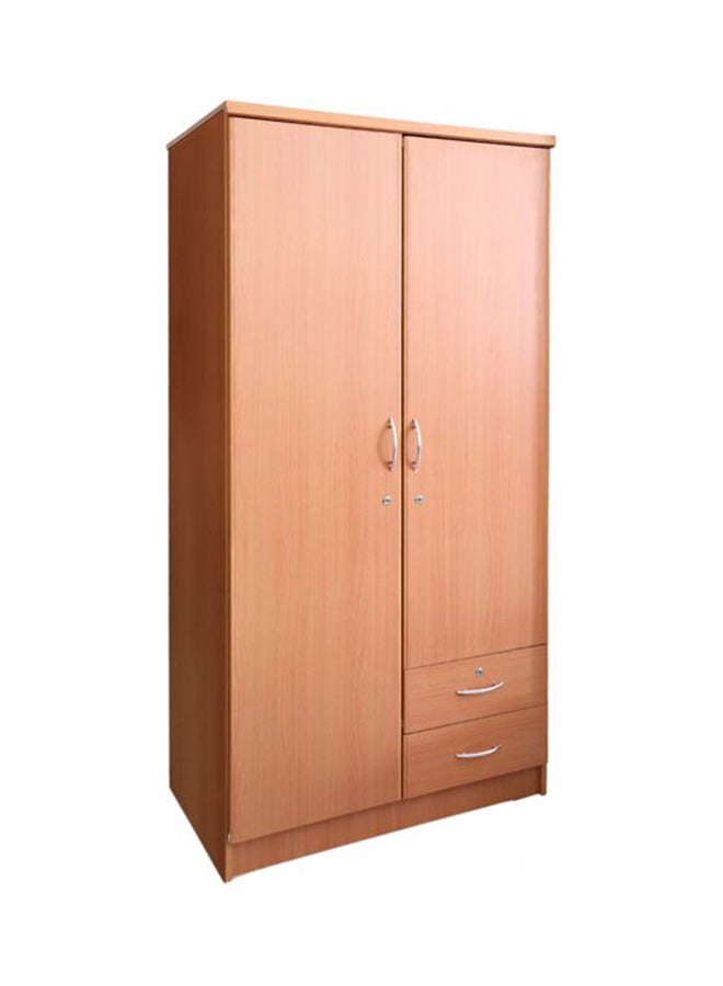 AE 2 Door Wooden Lock Cabinet Beige 90x190x55centimeter  - Image 2