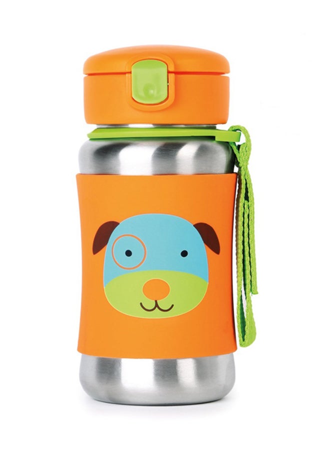 سكيب هوب زجاجة بماصة من الاستانلس ستيل بطبعة كلب - ألوان متعددة - Image 1