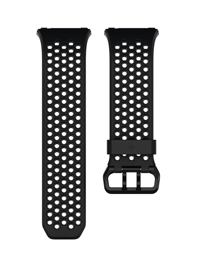Fitbit Leather Ionic Accessory Sport Band Large Black  - Image 1