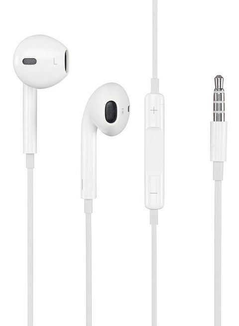 In-Ear Wired Earphones With Remote White