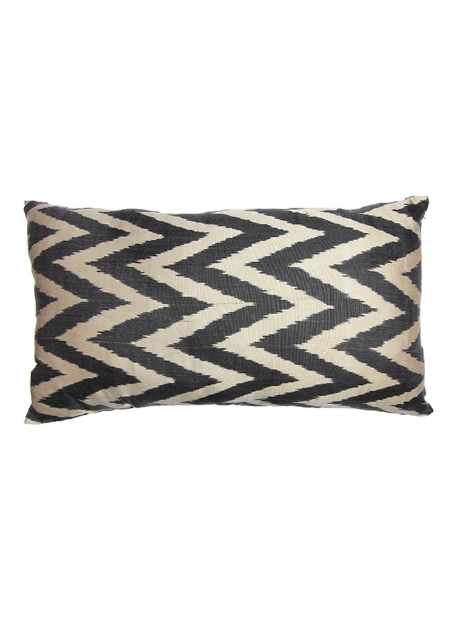 Kaleidoscope by mimi - Liquorice Decorative Pillow Black/Beige - Image 1