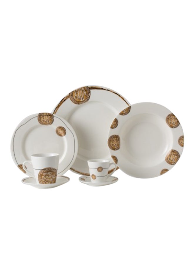 Maysha 6-Piece Soup Plate Set White 8inch