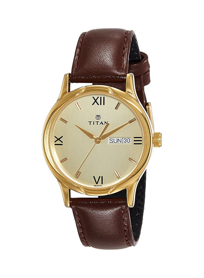 تيتان ساعة يد بعقارب مضادة للماء طراز NE1580YL05 للرجال - Image 1