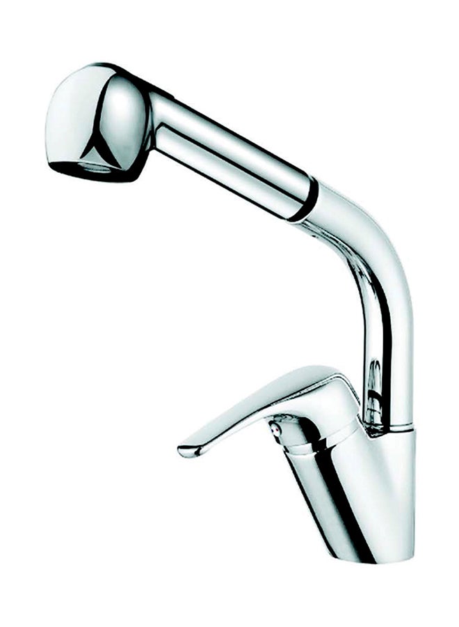 Movable Pull Out Kitchen Sink Mixer Silver Standard