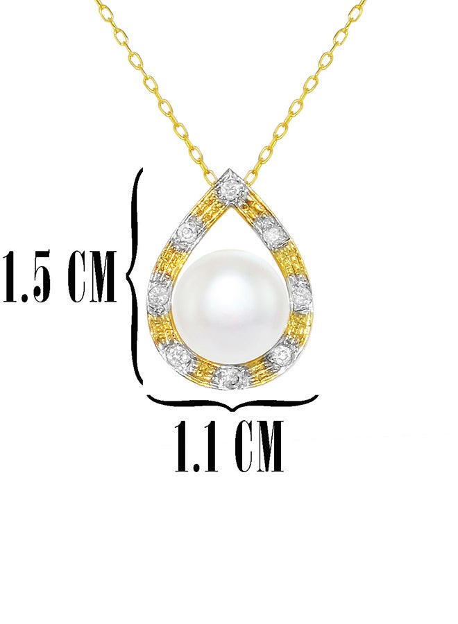 فيرا بيرلا قلادة من الذهب عيار 18 قيراط بدلاية مرصعة باللؤلؤ والألماس - Image 2