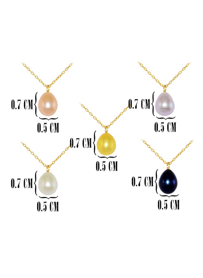 Vera Perla 18 Karat Gold Pearl Pendants And Necklace Set - Image 4