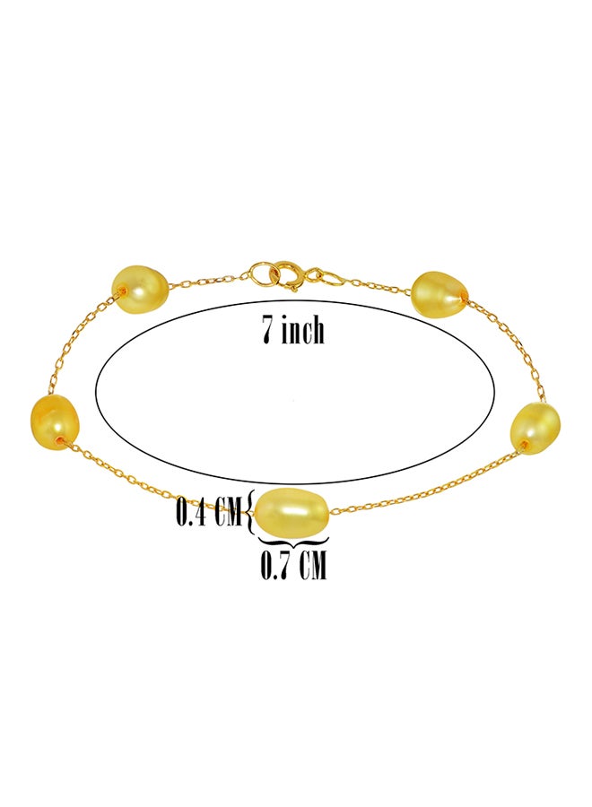 Vera Perla 10K Gold Pearl Beaded Bracelet - Image 3