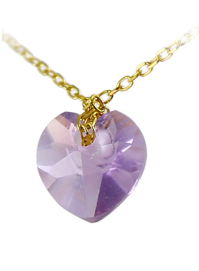 Vera Perla - 10 Karat Gold Amethyst Pendant Necklace - Image 1