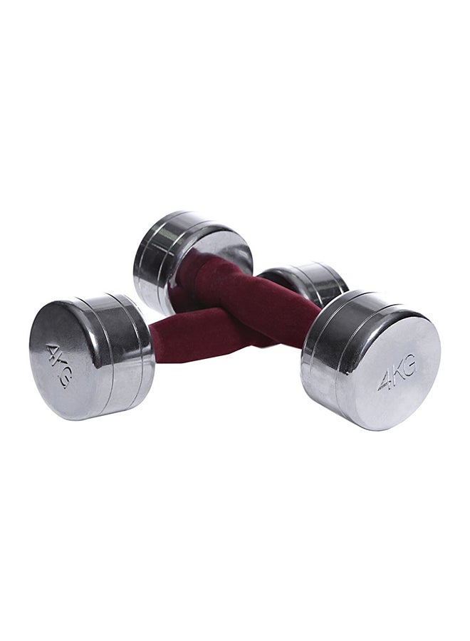 TA SPORTS - Set Of 2 Tufted  Handle Dumbbells 2x4kg - Image 1