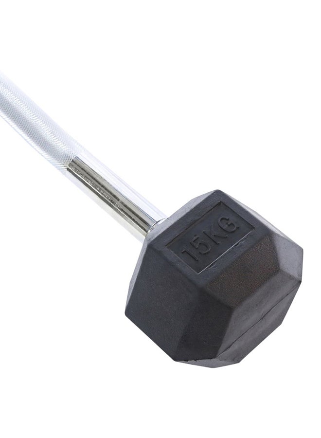 Hex Barbell With Curl Bar 15 kg