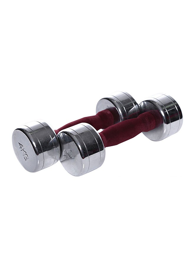 TA SPORTS - Set Of 2 Tufted  Handle Dumbbells 2x4kg - Image 1