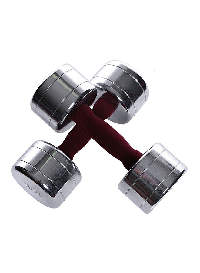 TA SPORTS Set Of 2 Tufted Handle Dumbbells 2x8kg - Image 2