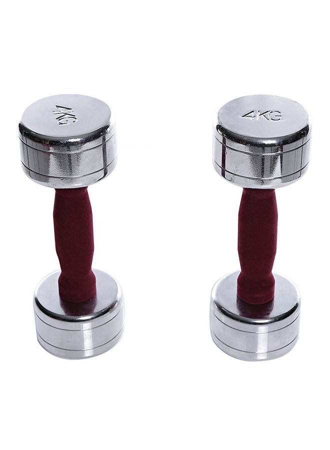 TA SPORTS - Set Of 2 Tufted  Handle Dumbbells 2x4kg - Image 1