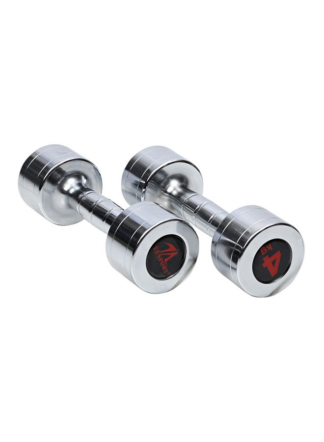 TA SPORTS Set Of 2 Chrome Dumbbells 2x4kg  - Image 3