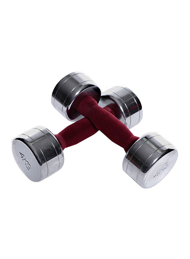 TA SPORTS - Set Of 2 Tufted  Handle Dumbbells 2x4kg - Image 1