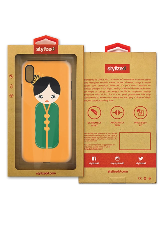 Stylizedd Polycarbonate Dual Layer Tough Case Cover Matte Finish For Apple iPhone X Japanese Doll - Image 2