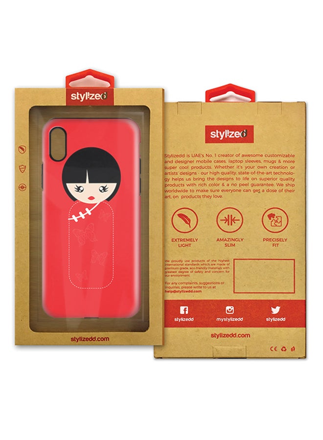 Stylizedd Polycarbonate Dual Layer Tough Case Cover Matte Finish For Apple iPhone X Chinese Doll  - Image 2