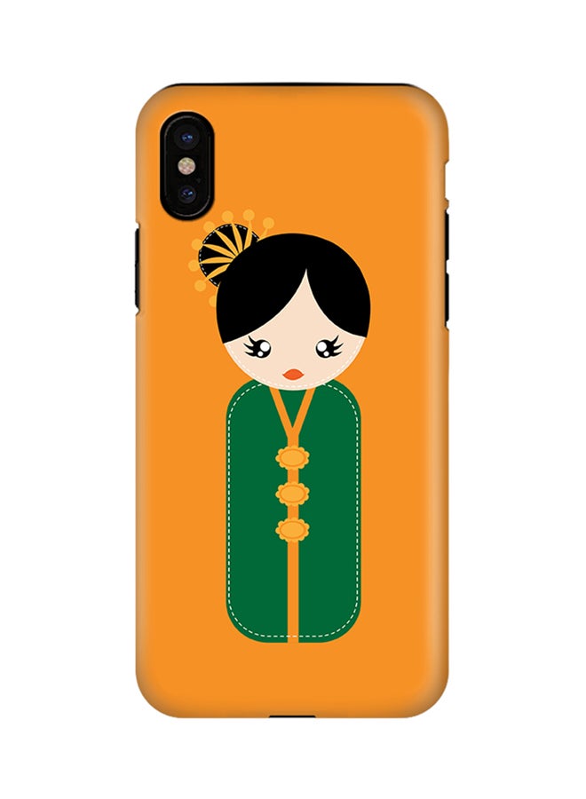 Stylizedd Polycarbonate Dual Layer Tough Case Cover Matte Finish For Apple iPhone X Japanese Doll - Image 1