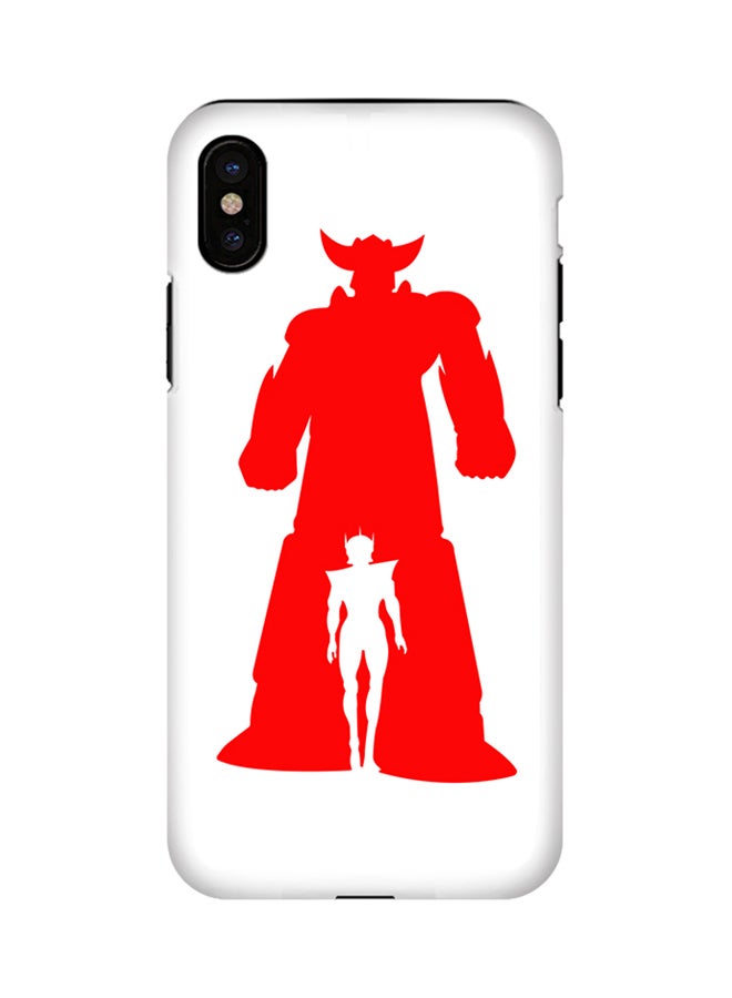 Stylizedd Polycarbonate Dual Layer Tough Case Cover Matte Finish For Apple iPhone X Grendizer White - Image 1