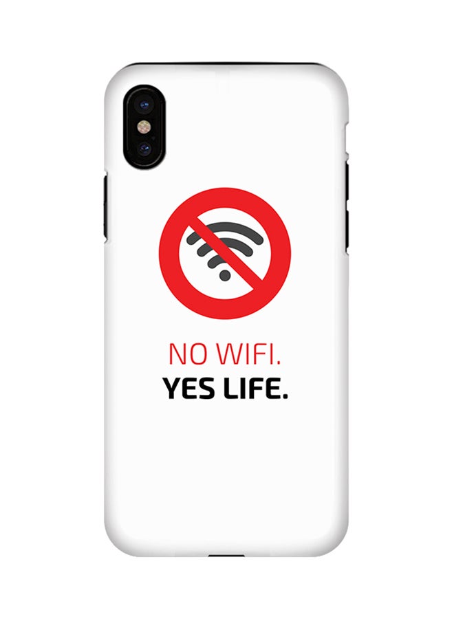 Stylizedd Polycarbonate Dual Layer Tough Case Cover Matte Finish For Apple iPhone X No WiFi, Yes Life - Image 1