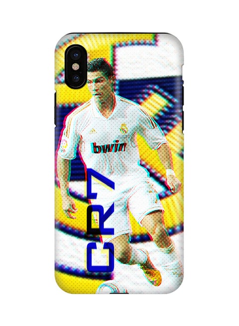 Polycarbonate Dual Layer Tough Case Cover Matte Finish For Apple iPhone X CR7 Real Madrid
