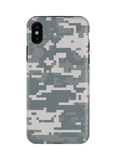 Polycarbonate Dual Layer Tough Case Cover Matte Finish For Apple iPhone X Digital Camo