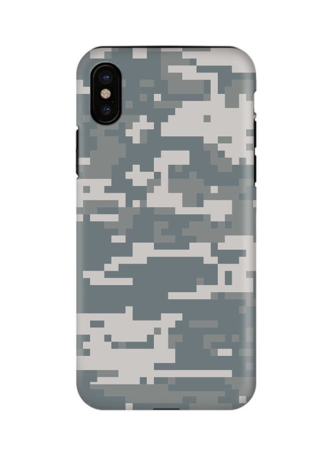 Stylizedd - Polycarbonate Dual Layer Tough Case Cover Matte Finish For Apple iPhone X Digital Camo - Image 1