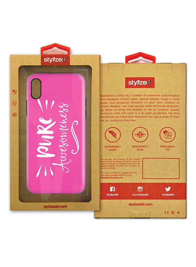 Polycarbonate Dual Layer Tough Case Cover Matte Finish For Apple iPhone X Pure Awesomeness