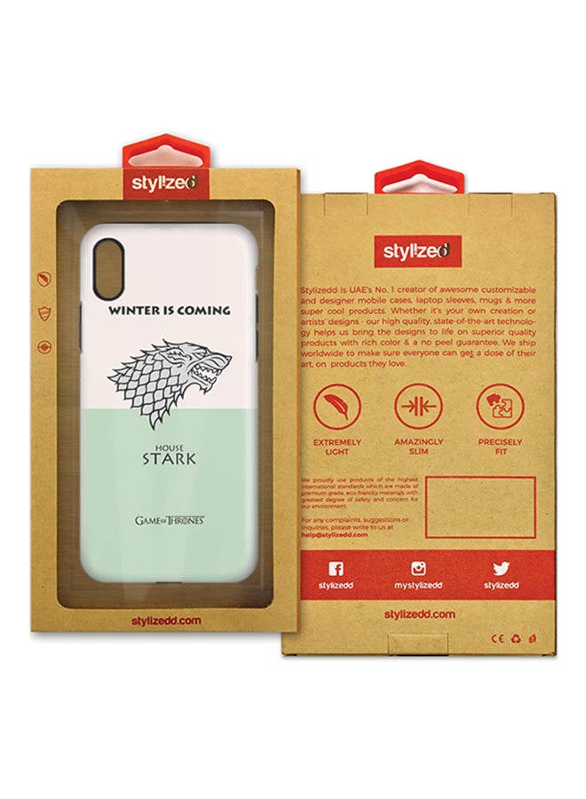 Polycarbonate Dual Layer Tough Case Cover Matte Finish For Apple iPhone X GOT House Stark