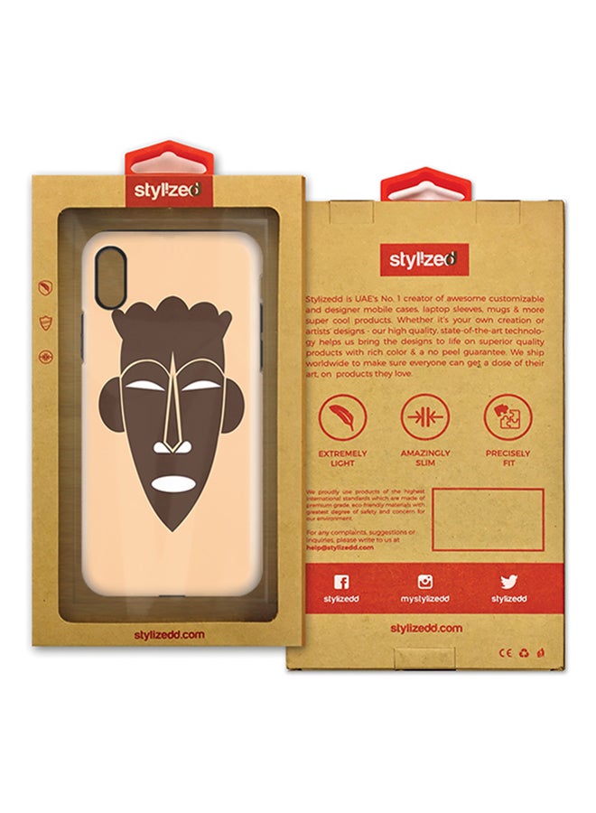 Stylizedd Polycarbonate Dual Layer Tough Case Cover Matte Finish For Apple iPhone X Tribal Mask - Image 2