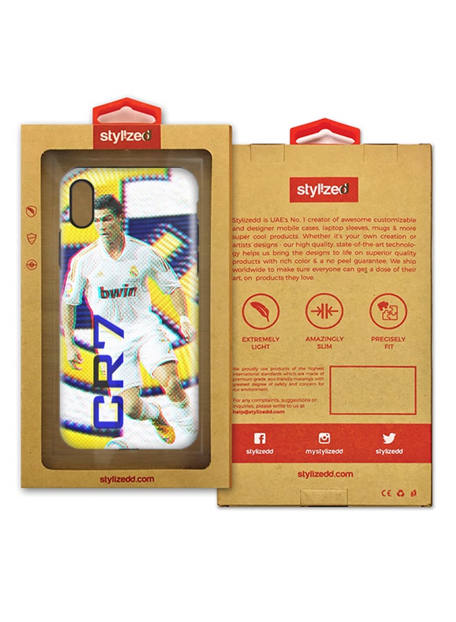 Polycarbonate Dual Layer Tough Case Cover Matte Finish For Apple iPhone X CR7 Real Madrid