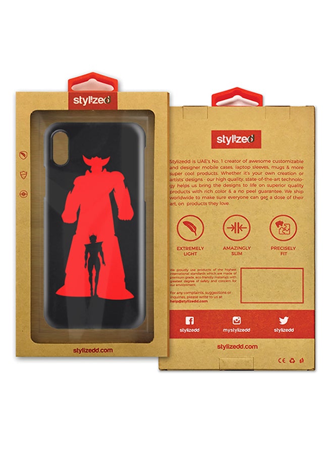 Stylizedd Polycarbonate Slim Snap Case Cover Matte Finish For Apple iPhone X Grendizer Black - Image 2