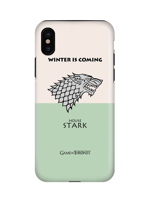 Polycarbonate Dual Layer Tough Case Cover Matte Finish For Apple iPhone X GOT House Stark